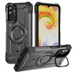 For Samsung Galaxy A32 Lens Holder MagSafe Phone Case(Grey)