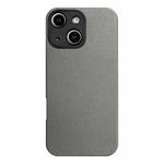 For iPhone 15 Litchi Texture TPU Black Lens Frame Phone Case(Grey)