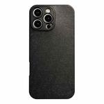 For iPhone 13 Pro Max Litchi Texture TPU Black Lens Frame Phone Case(Black)