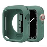 For Apple Watch Series 38mm / 40mm Candy Silicone Half Coverage Watch Case(Pine Green)