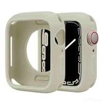 For Apple Watch Series 41mm Candy Silicone Half Coverage Watch Case(Antique White)