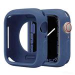 For Apple Watch Series 41mm Candy Silicone Half Coverage Watch Case(Navy Blue)