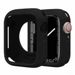 For Apple Watch Series 41mm Candy Silicone Half Coverage Watch Case(Black)