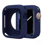 For Apple Watch Series 41mm Candy Silicone Half Coverage Watch Case(Midnight Blue)