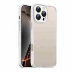 For iPhone 16 Pro Max Nano Semi-transparent Frosted Skin Feel Phone Case(Antique White)