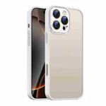 For iPhone 16 Pro Nano Semi-transparent Frosted Skin Feel Phone Case(Antique White)