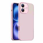 For iPhone 16 Plus Nano Semi-transparent Frosted Skin Feel Phone Case(Light Pink)