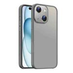 For iPhone 15 Plus Nano Semi-transparent Frosted Skin Feel Phone Case(Titanium Gray)