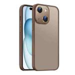 For iPhone 15 Plus Nano Semi-transparent Frosted Skin Feel Phone Case(Desert Gold)