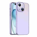 For iPhone 15 Plus Nano Semi-transparent Frosted Skin Feel Phone Case(Lilac Purple)