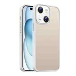 For iPhone 15 Nano Semi-transparent Frosted Skin Feel Phone Case(Antique White)