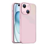 For iPhone 15 Nano Semi-transparent Frosted Skin Feel Phone Case(Light Pink)