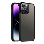 For iPhone 14 Pro Max Nano Semi-transparent Frosted Skin Feel Phone Case(Black)