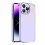 For iPhone 14 Pro Max Nano Semi-transparent Frosted Skin Feel Phone Case(Lilac Purple)