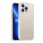 For iPhone 13 Pro Max Nano Semi-transparent Frosted Skin Feel Phone Case(Antique White)