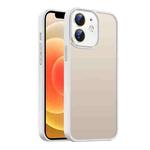 For iPhone 12  Nano Semi-transparent Frosted Skin Feel Phone Case(Antique White)