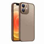 For iPhone 12  Nano Semi-transparent Frosted Skin Feel Phone Case(Desert Gold)
