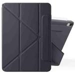 For iPad Air 11 2025 / 2024 / 10.9 2022 Fixed Buckle Magnetic Deformation Leather Tablet Case(Black)