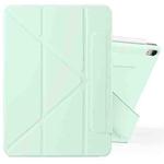 For iPad Air 11 2025 / 2024 / 10.9 2022 Fixed Buckle Magnetic Deformation Leather Tablet Case(Baby Green)