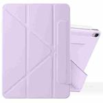 For iPad Air 11 2025 / 2024 / 10.9 2022 Fixed Buckle Magnetic Deformation Leather Tablet Case(Purple)