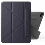 For iPad Pro 11 2022 / 2021 / 2020 Fixed Buckle Magnetic Deformation Leather Tablet Case(Black)