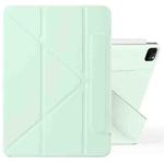 For iPad Pro 11 2022 / 2021 / 2020 Fixed Buckle Magnetic Deformation Leather Tablet Case(Baby Green)