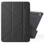 For iPad 2025 / 2022 Fixed Buckle Magnetic Deformation Leather Tablet Case(Black)