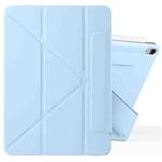 For iPad mini 6 / mini 2024 Fixed Buckle Magnetic Deformation Leather Tablet Case(Ice Blue)