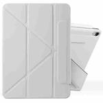 For iPad mini 6 / mini 2024 Fixed Buckle Magnetic Deformation Leather Tablet Case(Grey)