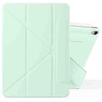 For iPad mini 6 / mini 2024 Fixed Buckle Magnetic Deformation Leather Tablet Case(Baby Green)