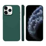 For iPhone 11 Pro Max Liquid Silicone Phone MagSafe Case(Dark Green)