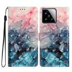 For Xiaomi 15 3D Pattern Leather Phone Case(3D Pink Blue Marble)