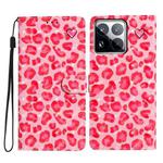 For Xiaomi 15 Pro 3D Pattern Leather Phone Case(Pink Leopard Print)