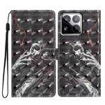 For Xiaomi 15 Pro 3D Pattern Leather Phone Case(Skull)