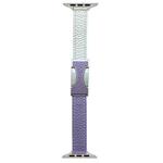 For Apple Watch 46mm / 49mm / 45mm / 44mm 14mm Magnetic Buckle Litchi Leather Watch Band(Purple Beige)