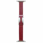 For Apple Watch 42mm / 41mm / 40mm / 38mm 14mm Magnetic Buckle Litchi Leather Watch Band(Wine Red)