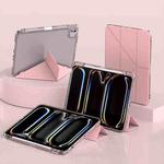 For iPad Pro 11 2024 mutural Y-Shape Deformation Leather Tablet Case(Pink)