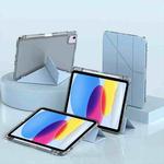 For iPad 10th Gen 10.9 2022 mutural Y-Shape Deformation Leather Tablet Case(Ice Blue)