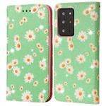 For Samsung Galaxy Note20 Ultra Glittering Daisy Magnetic Horizontal Flip Leather Case with Holder & Card Slots & Photo Frame(Green)