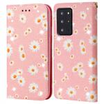 For Samsung Galaxy Note20 Ultra Glittering Daisy Magnetic Horizontal Flip Leather Case with Holder & Card Slots & Photo Frame(Pink)