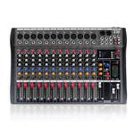 XTUGA CT120X 12-Channels Audio Mixer DJ Mixing Console with 48V Power Supply(EU Plug)