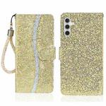 For Samsung Galaxy S25+ 5G Glitter Powder Filp Leather Phone Case(Gold)