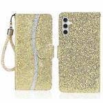 For Samsung Galaxy S24 FE 5G Glitter Powder Filp Leather Phone Case(Gold)