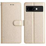 For Google Pixel 9a Silk Texture Horizontal Flip Leather Phone Case(Gold)