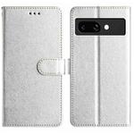 For Google Pixel 9a Silk Texture Horizontal Flip Leather Phone Case(Silver)