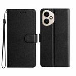 For Honor 400 Global Silk Texture Horizontal Flip Leather Phone Case(Black)