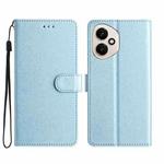 For Honor 400 Global Silk Texture Horizontal Flip Leather Phone Case(Light Blue)