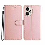 For Honor 400 Global Silk Texture Horizontal Flip Leather Phone Case(Rose Gold)