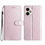 For Honor 400 Global Silk Texture Horizontal Flip Leather Phone Case(Rose Pink)