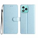 For Honor 400 Lite Silk Texture Horizontal Flip Leather Phone Case(Light Blue)